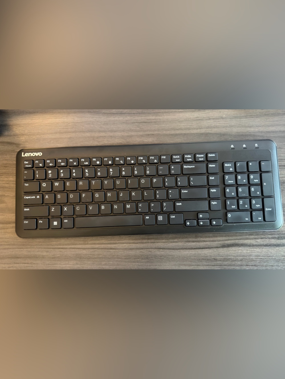 Lenovo Black Slim Wireless Keyboard with Numeric Keypad